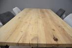 Industriële eiken boomstamtafel 190 cm - 1,9 meter, Nieuw, 150 tot 200 cm, Rechthoekig, 50 tot 100 cm