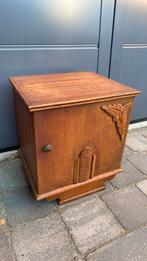 Antiek vintage houten nachtkastje, Ophalen, Gebruikt, Minder dan 45 cm, Minder dan 55 cm