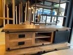 TV MANGO OP LEEGVERKOOP MET SCHUIFDEUR ZWART BIJ CHEFMEUBEL, Ophalen, Bruin, Nieuw, Modern