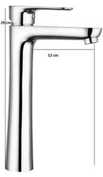 Luxe hoge wastafelkraan, chroom, eenknopsbediening Jatzier, Ophalen of Verzenden, Nieuw, Chroom, Kraan