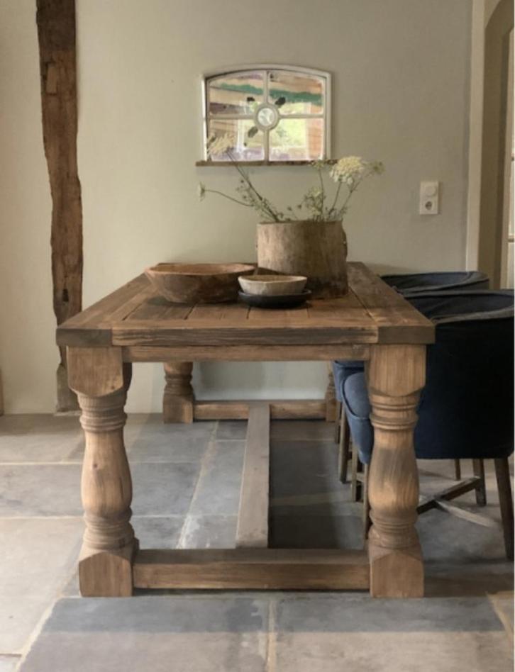 Landelijke EETTAFEL * baluster *kloostertafel *Huisje Sfeer, Antiek en Kunst, Antiek | Meubels | Tafels, Ophalen of Verzenden