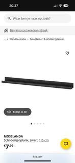 Schilderijenplank Ikea 115cm zwart, Ophalen, Zo goed als nieuw