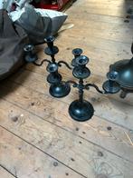 Glanzende zwarte kandelaar, Antiek en Kunst, Ophalen of Verzenden, Overige materialen