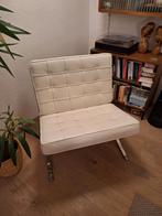 Barcelona Chair (replica). Wit, Huis en Inrichting, Gebruikt, Eenpersoons, 75 tot 100 cm, Ophalen of Verzenden