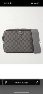 Gucci heren leather messenger bag tasje, Ophalen of Verzenden, Zo goed als nieuw, Zwart
