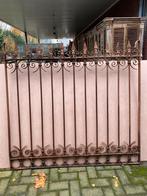 Antiek smeedijzeren hekwerk met punten, Ophalen of Verzenden, Gebruikt, IJzer, Sierhekwerk
