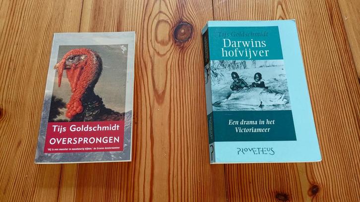 Tijs Goldsmith - Oversprongen & Darwins hofvijver, Boeken, Literatuur, Zo goed als nieuw, Nederland, Ophalen of Verzenden