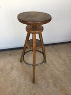 Vintage Franse houten draaikruk pianokruk atelierkruk, Huis en Inrichting, Ophalen, Gebruikt, Hout