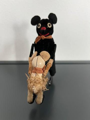 Schuco zwarte muis met jong
