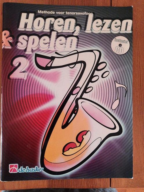 lesboek : horen , lezen & tenorsaxofoon 2 + cd, Muziek en Instrumenten, Bladmuziek, Gebruikt, Les of Cursus, Saxofoon, Ophalen of Verzenden