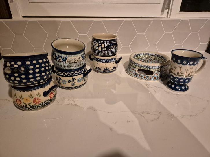 Bunzlau Servies - Soepkommen, Mok, Voerbak, Huis en Inrichting, Keuken | Servies, Zo goed als nieuw, Kom(men), Overige stijlen