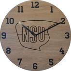 Themaklok met een NSU brommer logo, Ophalen of Verzenden, Nieuw, Wandklok