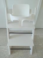 Stokke Tripp Trapp geen beschadigingen kleur wit met babyset, Kinderen en Baby's, Kinderstoelen, Ophalen, Zo goed als nieuw, Meegroeistoel