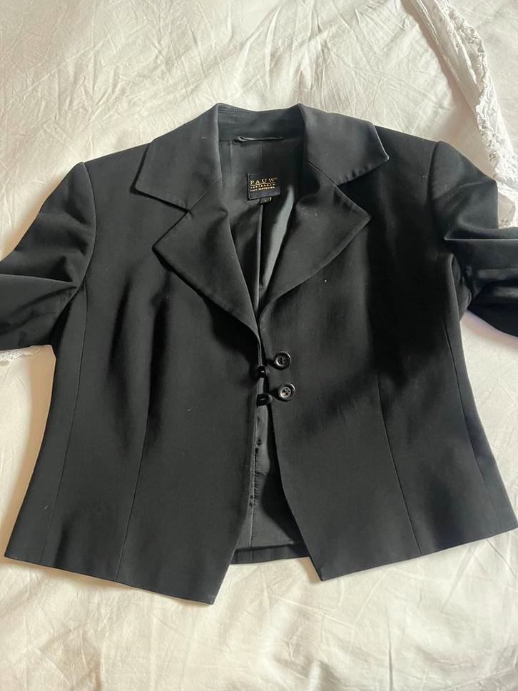 Pauw Zwart Jasje Maat 1 (XS), Kleding | Dames, Jasjes, Kostuums en Pakken, Gedragen, Jasje, Maat 34 (XS) of kleiner, Zwart, Ophalen of Verzenden