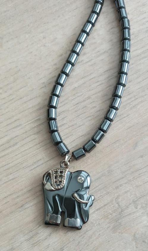 Ketting met hanger olifant hematiet incl. gratis verzending, Sieraden, Tassen en Uiterlijk, Kettingen, Nieuw, Overige materialen