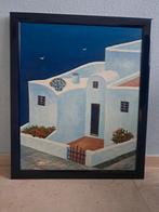 Schilderij santorini gesigneerd Billis, Antiek en Kunst, Ophalen