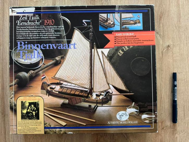 Zeil Tjalk 'Eendracht' 1910 A.M.H. 1/30 modelbouw scheep, Hobby en Vrije tijd, Modelbouw | Boten en Schepen, Nieuw, Groter dan 1:32