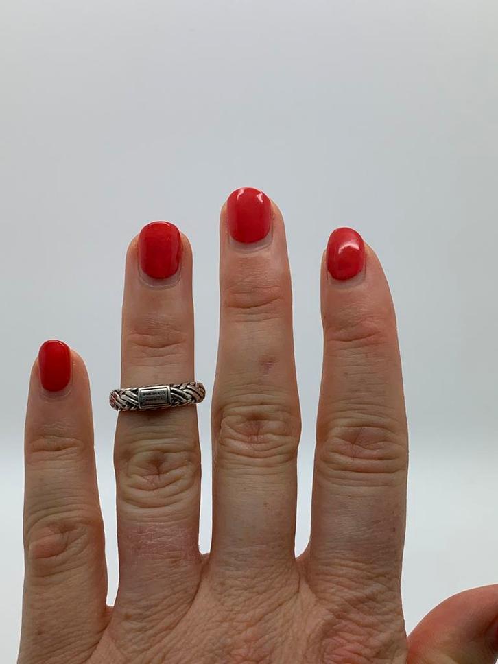 BB9 Prachtige zilveren Buddha to Buddha ring maat 16, Sieraden, Tassen en Uiterlijk, Ringen, Dame, Kleiner dan 17, Zilver, Zilver