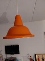 Vintage jaren 60 industriele oranje fabriekslamp emaille, Overige materialen, Gebruikt, Ophalen of Verzenden, Industriel