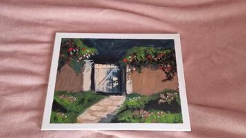 Schilderij: Poort naar een verborgen tuin beschikbaar voor biedingen