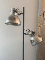 Stoere industriële vloerlamp zwart met metaal en houtkleur, Ophalen, Zo goed als nieuw, Metaal, 150 tot 200 cm