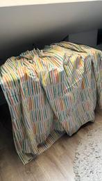 6 kleurrijke ikea gordijnen, Ophalen, Zo goed als nieuw, Wit, Vierkant