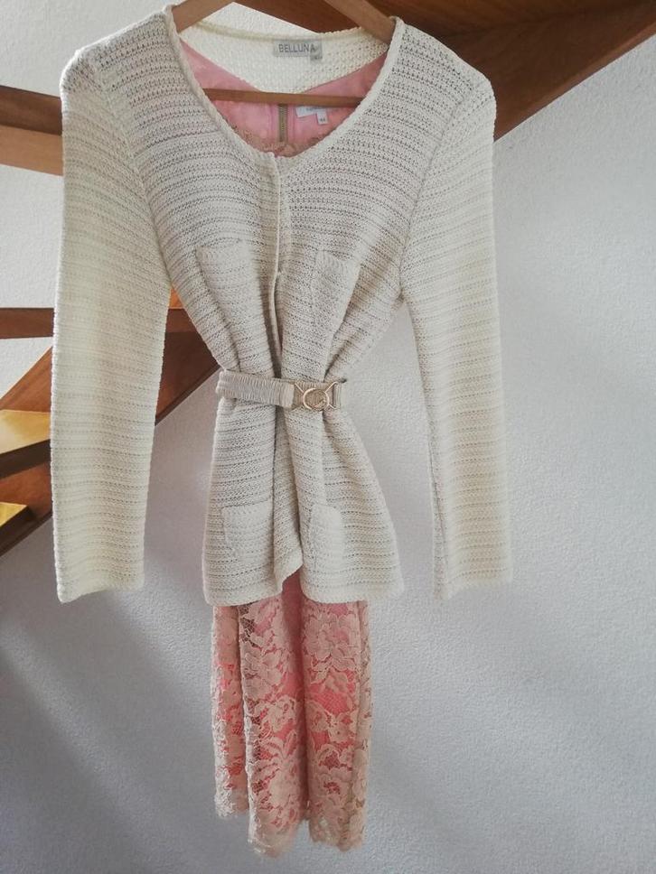 Patrizia Pepe jurk 38, Belluna vestje S, Kleding | Dames, Jurken, Zo goed als nieuw, Maat 38/40 (M), Roze, Knielengte, Ophalen of Verzenden