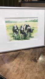 Mooie aquarel van koeien. 7/500, Ophalen of Verzenden