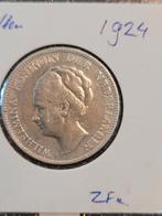 1 Gulden Wilhelmina 1924/ zfr., Postzegels en Munten, Munten | Nederland, Ophalen of Verzenden, Koningin Wilhelmina, 1 gulden