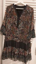 jurk MS mode maat 46 met gekleurde print, Ophalen, Zwart, Maat 46/48 (XL) of groter, Zo goed als nieuw