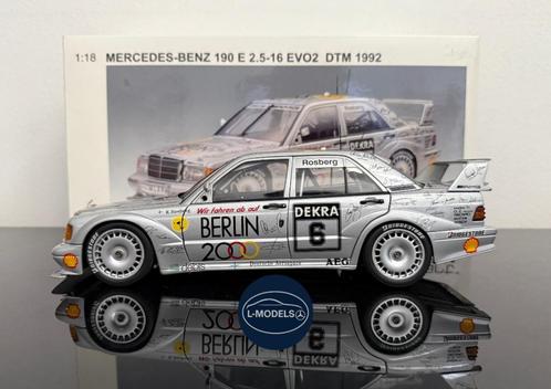 AutoArt Mercedes-Benz 190E 2.5-16 EVO2 DTM ' 92 - Rosberg, Hobby en Vrije tijd, Modelauto's | 1:18, Zo goed als nieuw, Auto, Autoart