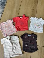 Korte baby t-shirts maat 50/ 56 zo goed als nieuw., Ophalen of Verzenden, Zo goed als nieuw, Meisje, Shirtje of Longsleeve