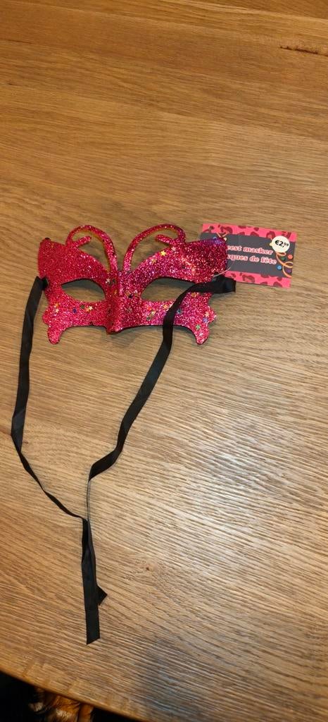 Glitter Masker - carnaval, Ophalen of Verzenden, Zo goed als nieuw, Feestartikel, Carnaval