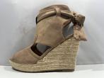 Belucci, maat 38 moderne goud bruine espadrilles., Bruin, Verzenden, Belucci, Zo goed als nieuw
