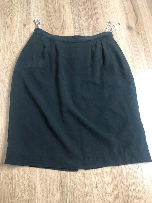 Copines antraciet zwart zijde recht rokje S m, Kleding | Dames, Rokken, Zo goed als nieuw, Maat 38/40 (M), Zwart, Knielengte, Ophalen of Verzenden