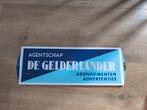 emaille bord de Gelderlander agentschap, Ophalen of Verzenden, Gebruikt, Reclamebord