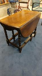 Antieke Klaptafel met Gedraaide Poten, Ophalen