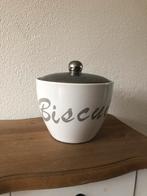 Koekjespot porselein. “ BISCUITS”, Ophalen of Verzenden, Zo goed als nieuw