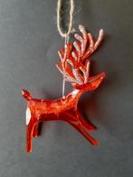 Rood met goud glitter hert kerstornament Kurt S. Adler, Diversen, Kerst, Verzenden, Nieuw