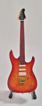 Mark Knopfler Dire Straits orange miniatuur gitaar hout 25cm, Verzamelen, Info@deconoord.nl, Verzenden, Deco Noord, Nieuw