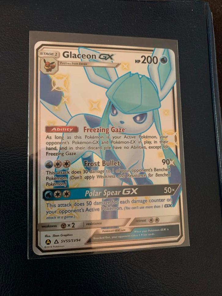 Glaceon GX Shiny - Hidden Fates SV55/SV94, Hobby en Vrije tijd, Verzamelkaartspellen | Pokémon, Nieuw, Losse kaart, Foil, Ophalen of Verzenden