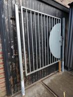Spijlen poort met afschermplaat en sleutel, Ophalen, Met poort, Gebruikt, Spijlenhekwerk
