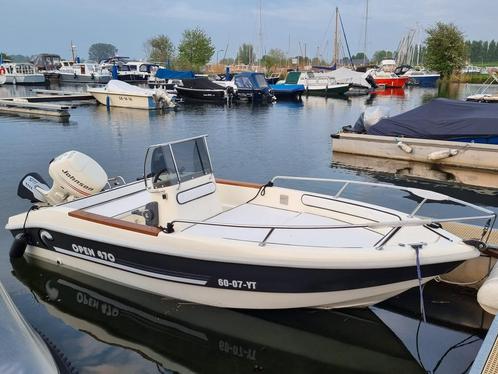 gs nautica 470 open, Watersport en Boten, Vis- en Consoleboten, Gebruikt, 30 tot 50 pk, 3 tot 6 meter, Benzine, Buitenboordmotor