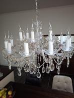 Kristallen kroonluchter 18 lampen., Ophalen, Zo goed als nieuw, Glas