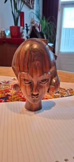 Houten Beeld - Vrouwenhoofd, Ophalen of Verzenden