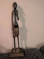 Benin Bronzen Mannenbeeld - Afrikaanse Kunst, Ophalen of Verzenden