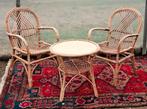 Vintage rotan setje, Ophalen, Gebruikt, Bruin, Eén
