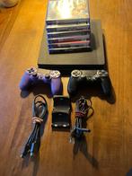 Ps4 slim black 500gb + spellen, Spelcomputers en Games, Spelcomputers | Sony PlayStation 4, Met 2 controllers, Refurbished, Ophalen of Verzenden