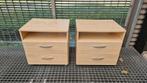 2 ladeblokken / nachtkastjes, Huis en Inrichting, Ophalen, Gebruikt, Hout, Minder dan 55 cm