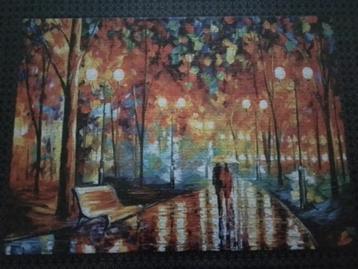 Rainy Night Walk, puzzel 1000 stukjes beschikbaar voor biedingen